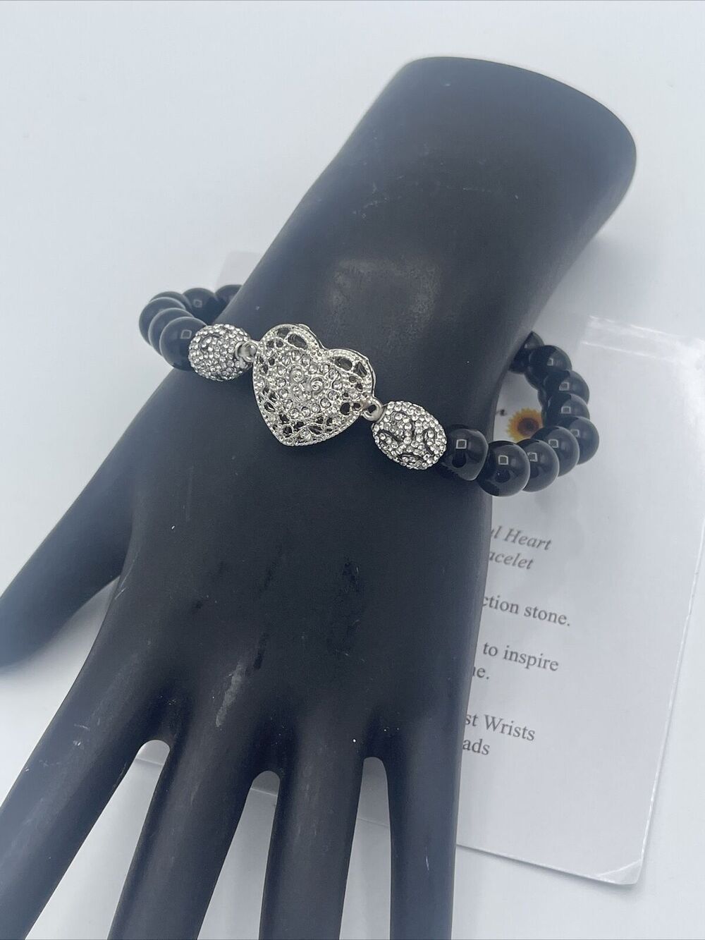 Give Thanks With A Grateful Heart Black Onyx Gratitude Bracelet New
